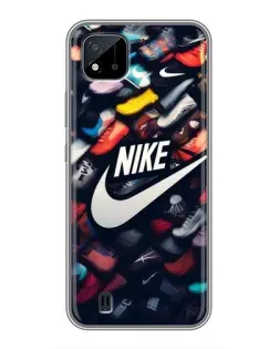 Чехол для Realme C11 (2021) / C20 с картинкой «Коллекция кроссовок Nike»