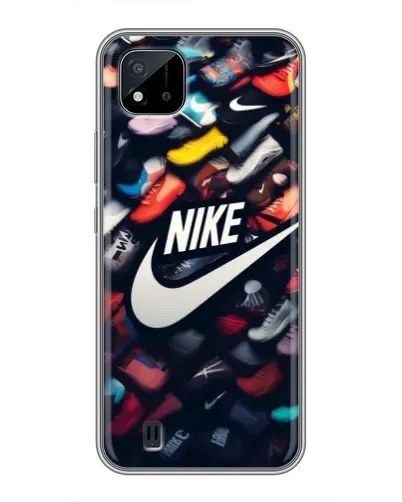 Чехол для Realme C11 (2021) / C20 с картинкой «Коллекция кроссовок Nike»