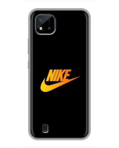 Чехол для Realme C11 (2021) / C20 с картинкой «Золотой логотип Nike»