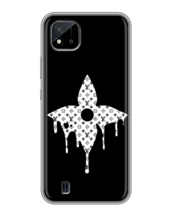 Чехол для Realme C11 (2021) / C20 с картинкой «Цветочная монограмма»