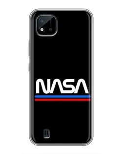 Чехол для Realme C11 (2021) / C20 с картинкой «NASA — классика Red Blue» Чехол для Realme C11 (2021) / C20 с картинкой «NASA — классика Red Blue»