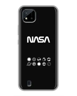 Чехол для Realme C11 (2021) / C20 с картинкой «NASA — технический принт»