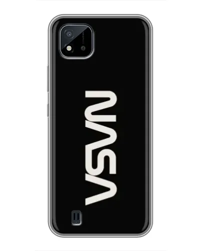 Чехол для Realme C11 (2021) / C20 с картинкой «NASA — вертикальный логотип»