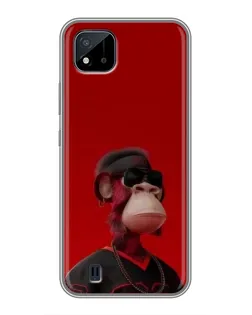Чехол для Realme C11 (2021) / C20 с картинкой «Bored Ape в красном»