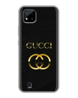 Чехол для Realme C11 (2021) / C20 с картинкой «Золотой логотип Gucci»