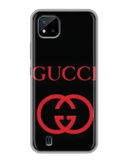 Чехол для Realme C11 (2021) / C20 с картинкой «Gucci — красный логотип»
