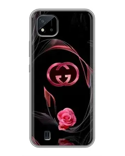 Чехол для Realme C11 (2021) / C20 с картинкой «Gucci — неоновая роза»