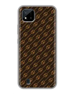 Чехол для Realme C11 (2021) / C20 с картинкой «Gucci — золотые диагонали»