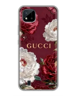 Чохол для Realme C11 (2021) / C20 з картинкою «Gucci — бордові троянди»