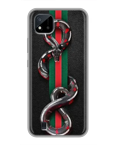 Чехол для Realme C11 (2021) / C20 с картинкой «Gucci — змея на полосе» Чехол для Realme C11 (2021) / C20 с картинкой «Gucci — змея на полосе»
