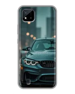 Чохол для Realme C11 (2021) / C20 з картинкою «BMW у вогнях міста»