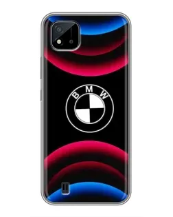 Чохол для Realme C11 (2021) / C20 з картинкою «Логотип BMW та неонові дуги»
