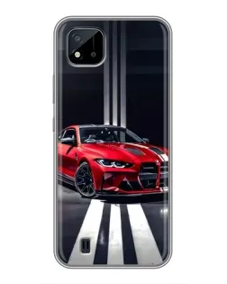 Чохол для Realme C11 (2021) / C20 з картинкою «Червона BMW на дорозі»