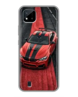 Чохол для Realme C11 (2021) / C20 з картинкою «BMW на червоній доріжці»