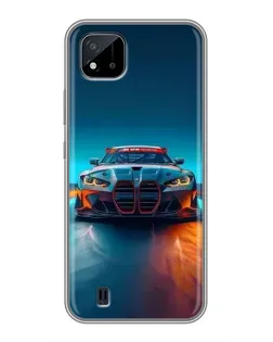 Чохол для Realme C11 (2021) / C20 з картинкою «BMW — вогні неону»