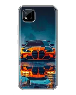 Чохол для Realme C11 (2021) / C20 з картинкою «BMW — золота емблема»