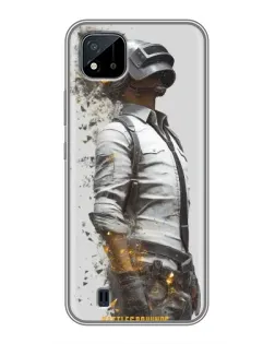 Чехол для Realme C11 (2021) / C20 с картинкой «PUBG — боец в пыли»