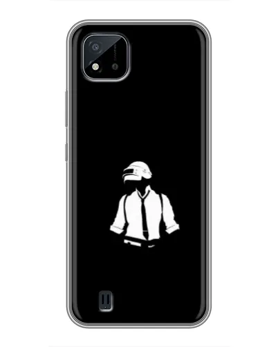 Чехол для Realme C11 (2021) / C20 с картинкой «PUBG — белый шлем»