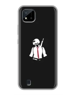 Чехол для Realme C11 (2021) / C20 с картинкой «PUBG — силуэт воина»