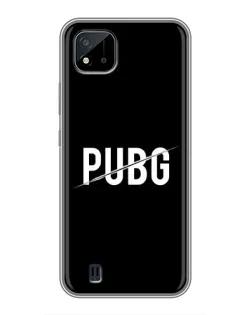 Чехол для Realme C11 (2021) / C20 с картинкой «PUBG — белый логотип»