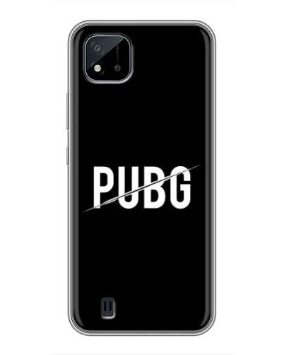 Чехол для Realme C11 (2021) / C20 с картинкой «PUBG — белый логотип»