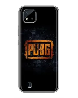 Чехол для Realme C11 (2021) / C20 с картинкой «PUBG — золотой логотип»