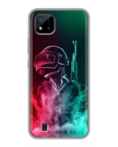 Чехол для Realme C11 (2021) / C20 с картинкой «PUBG — огненный воин»