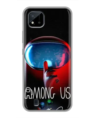 Чехол для Realme C11 (2021) / C20 с картинкой «Красный импостер — макро»
