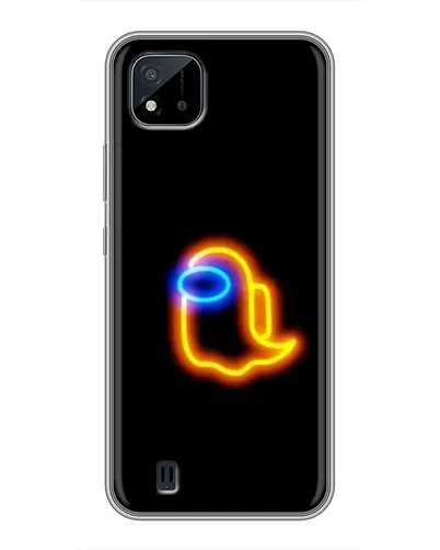 Чехол для Realme C11 (2021) / C20 с картинкой «Among Us неоновое сияние»