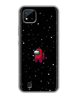 Чехол для Realme C11 (2021) / C20 с картинкой «Красный Among Us»