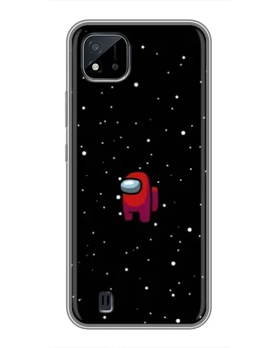 Чехол для Realme C11 (2021) / C20 с картинкой «Красный Among Us»