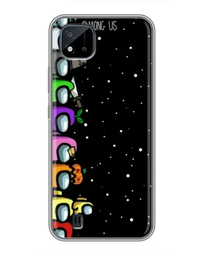 Чехол для Realme C11 (2021) / C20 с картинкой «Команда Among Us»