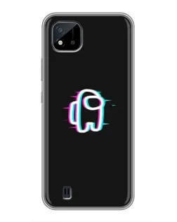 Чехол для Realme C11 (2021) / C20 с картинкой «Among Us неон»
