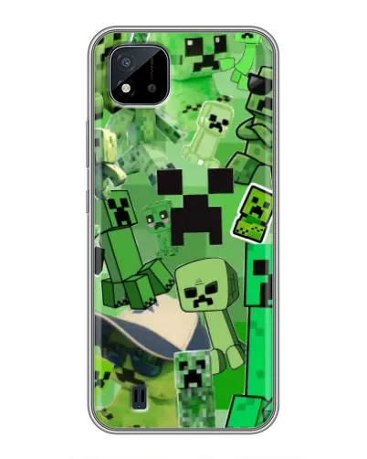 Чехол для Realme C11 (2021) / C20 с картинкой «Криперы Minecraft» Чехол для Realme C11 (2021) / C20 с картинкой «Криперы Minecraft»