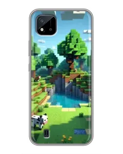 Чехол для Realme C11 (2021) / C20 с картинкой «Minecraft летний день»