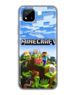 Чехол для Realme C11 (2021) / C20 с картинкой «Minecraft классический мир»