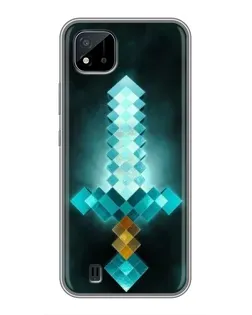 Чехол для Realme C11 (2021) / C20 с картинкой «Алмазный меч неон»
