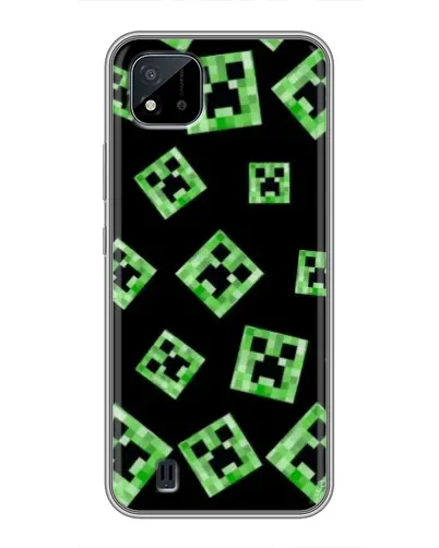 Чехол для Realme C11 (2021) / C20 с картинкой «Паттерн с криперами» Чехол для Realme C11 (2021) / C20 с картинкой «Паттерн с криперами»