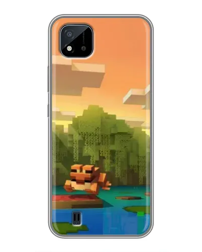 Чехол для Realme C11 (2021) / C20 с картинкой «Майнкрафт закат солнца» Чехол для Realme C11 (2021) / C20 с картинкой «Майнкрафт закат солнца»