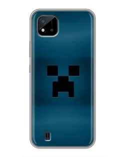 Чехол для Realme C11 (2021) / C20 с картинкой «Крипер текстура»