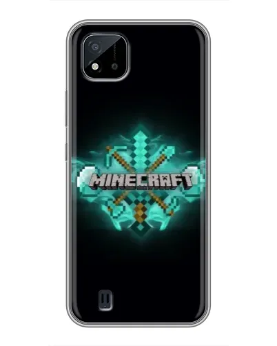 Чехол для Realme C11 (2021) / C20 с картинкой «Minecraft Diamond лого» Чехол для Realme C11 (2021) / C20 с картинкой «Minecraft Diamond лого»