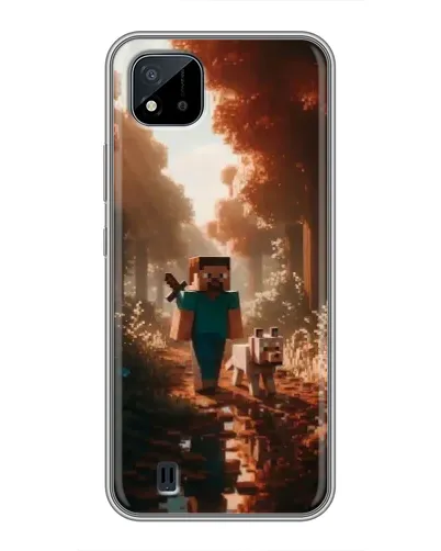 Чехол для Realme C11 (2021) / C20 с картинкой «Стив в лесу» Чехол для Realme C11 (2021) / C20 с картинкой «Стив в лесу»