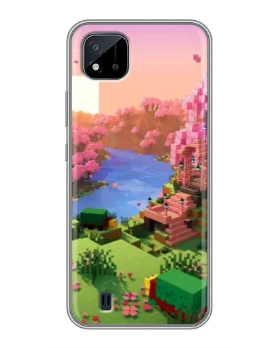 Чехол для Realme C11 (2021) / C20 с картинкой «Розовое дерево Minecraft» Чехол для Realme C11 (2021) / C20 с картинкой «Розовое дерево Minecraft»