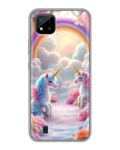 Чохол для Realme C11 (2021) / C20 з картинкою «Веселка і єдинороги»