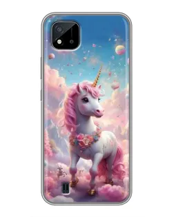 Чохол для Realme C11 (2021) / C20 з картинкою «Єдиноріг серед хмар»