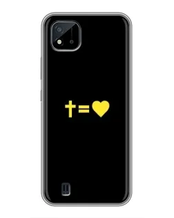 Чехол для Realme C11 (2021) / C20 с картинкой «Сердце и Крест»