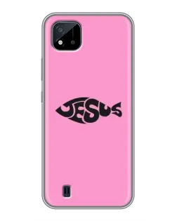 Чехол для Realme C11 (2021) / C20 с картинкой «Розовый символ  Jesus»