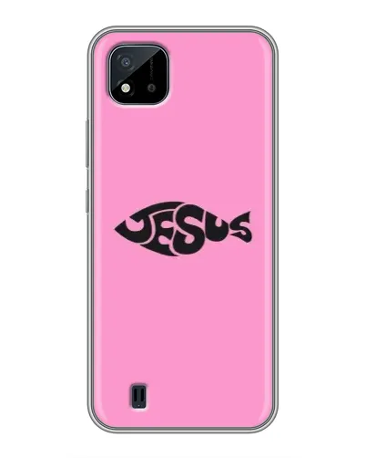 Чехол для Realme C11 (2021) / C20 с картинкой «Розовый символ Jesus» Чехол для Realme C11 (2021) / C20 с картинкой «Розовый символ Jesus»