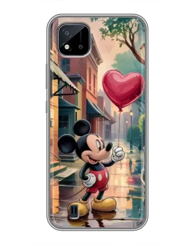 Чохол для Realme C11 (2021) / C20 з картинкою «Міккі та кулька-серце»