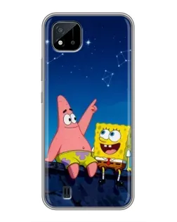 Чохол для Realme C11 (2021) / C20 з картинкою «Губка Боб та Патрік вночі» Чохол для Realme C11 (2021) / C20 з картинкою «Губка Боб та Патрік вночі»